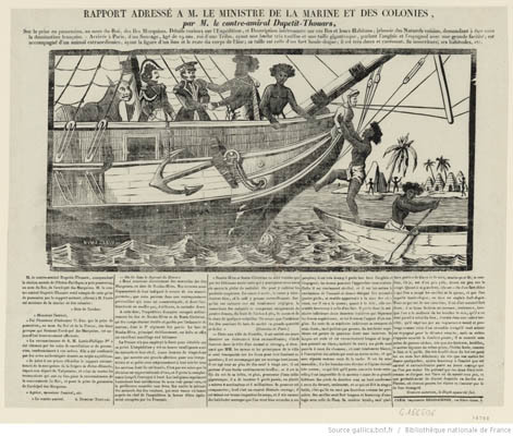 Rapport adressé à M. le Ministre de la marine et des colonies par M. le contre-amiral Dupetit-Thouars sur la prise en possession, au nom du Roi, des îles Marquises (1841/1851)