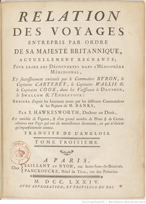 Relation des voyages pour faire les découvertes dans l’hémisphère méridional – Tome III (1774)