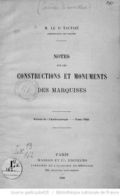 Notes sur les constructions et monuments des Marquises (1898)