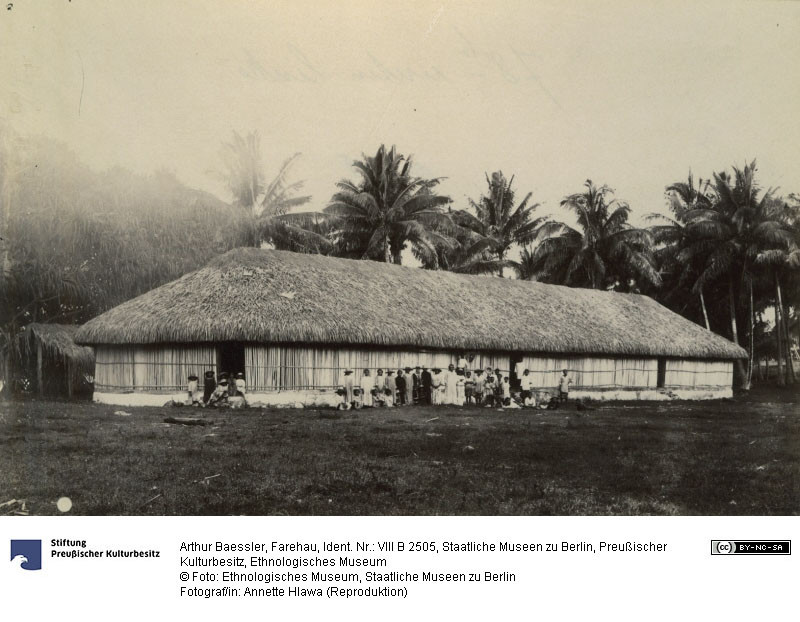 Fare hau de Punaauia – Photographie de Arthur Baessler (1896-1898)