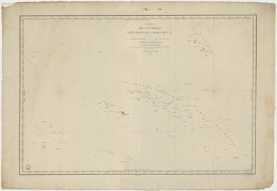 Carte des archipels Taïti, Pomotou, Nouka-Hiva & … (1843)