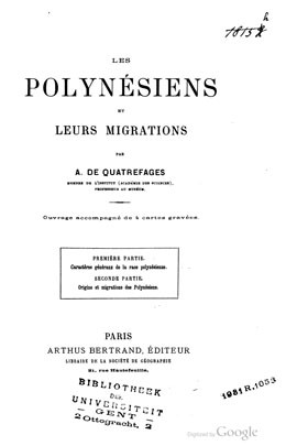 Les Polynésiens et leurs migrations (1843)