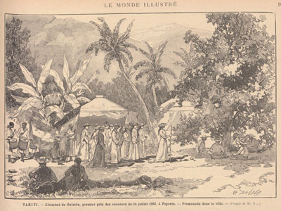 La fête nationale à Tahiti – Himene de Raiatea (1884)