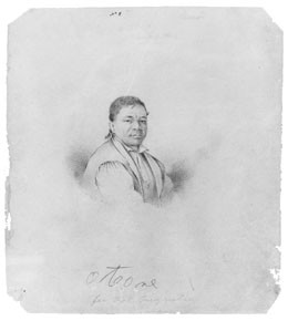Le chef tahitien Otore – Carnet de croquis de McGuire (1839)
