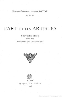 L’art et les artistes : Paul Gauguin (1925)