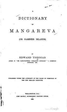 A dictionary of Mangareva (1899)