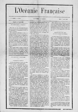L’Océanie française du 7 août 1883