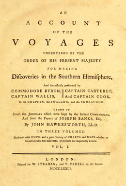 An account of the voyages undertaken by the order of His present Majesty for making discoveries in the Southern Hemisphere – Tome I (1773)