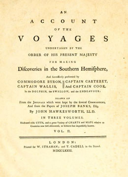 An account of the voyages undertaken by the order of His present Majesty for making discoveries in the Southern Hemisphere – Tome II (1773)