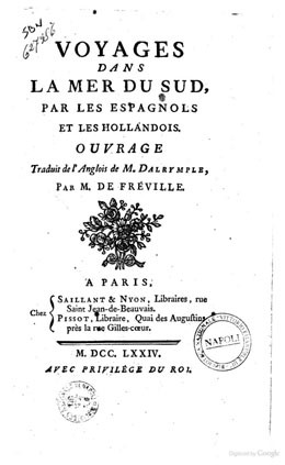 Voyages dans la mer du Sud par les Espagnols et les Hollandois (1774)