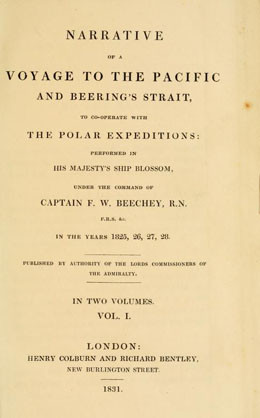 Narrative of a voyage to the Pacific and Beering’s strait – Volume I (1831)