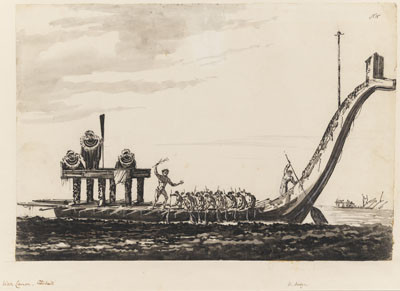 Pirogue de guerre, Otaheite (1772-1775)
