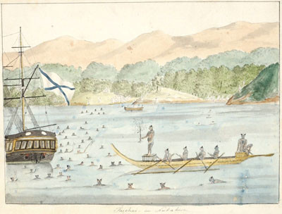 Taiohae laht Nuku Hiva saarel Polüneesias (1803/1806)