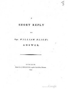 A short reply to Captain William Bligh’s answer (1795)