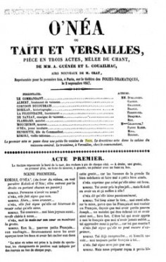 O’néa ou Taïti et Versailles (1847)