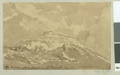Le Diadème depuis l’entrée est de Papeete (1854)