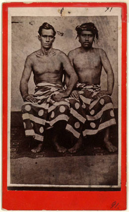 Tahitien avec un homme européen (1880)