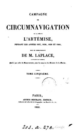Campagne de circumnavigation de la frégate l’Artémise (1853)