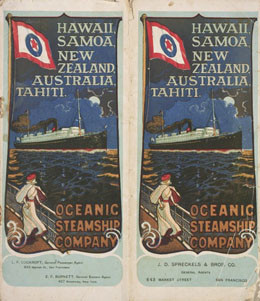 Affichettes de l’Oceanic Steamship Company (1900)