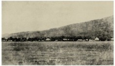 Front de mer de Papeete depuis Motu Uta (1859)