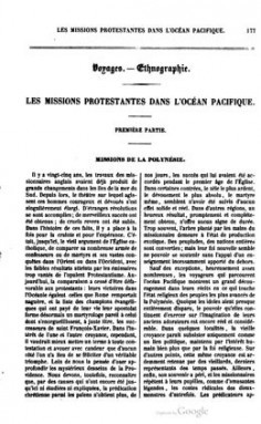 Les missions protestantes dans l’Océan Pacifique (1855)
