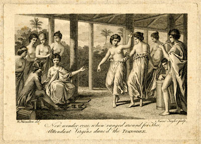 Danse traditionnelle du Timrodee devant un officier européen (1774-1829)