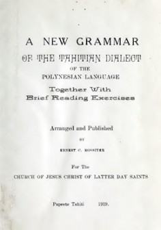 A new grammar of the Tahitian dialect of the Polynesian language (1919)
