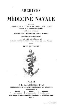 Contribution à la géographie médicale – Archipels des îles de la société et des Marquises (1865)