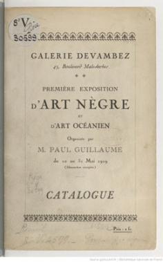 Première exposition d’Art Nègre et d’Art Océanien (1919)
