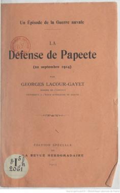 La défense de Papeete le 22 septembre 1914 (1915)
