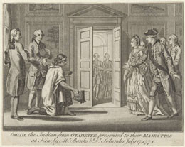 Omai présenté au roi d’Angleterre (1774)