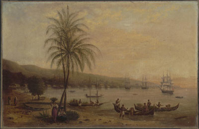 Port de Papeete sur l’île de Tahiti (1846)