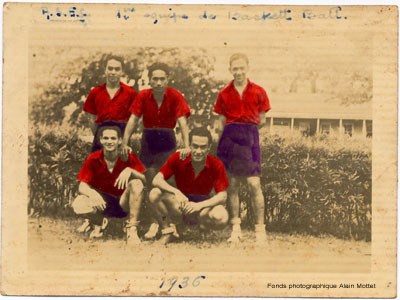 Première équipe de basket  de l’école centrale (1936)