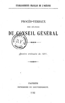 Procès-verbaux des séances du Conseil Général (1902)