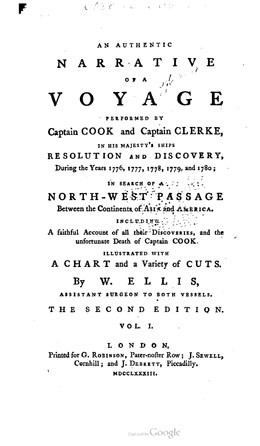 An Authentic Narrative of a Voyage Performed by Captain Cook and Captain Clerke (1783)