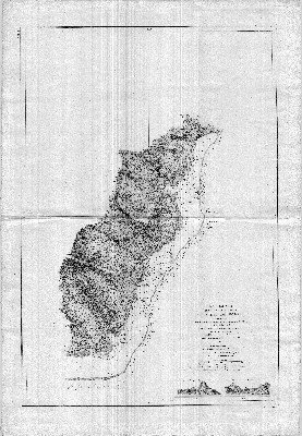 Carte de la côte est de Moorea (1877)