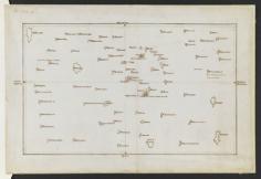 Copie d’une carte des îles de la Société de James Cook et Tupaia (1769)