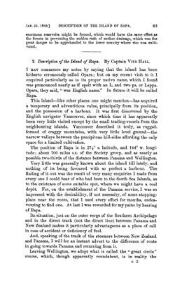 Description of the Island of Rapa (1869)