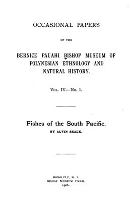Fishes of the South Pacific (1911)