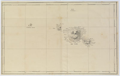 Carte de l’île de Tahiti (1837-1840)