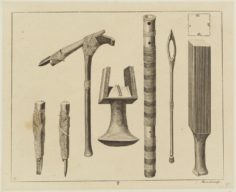 Outils utilisés par les Polynésiens à l’époque des voyages de Cook (1784-1786)