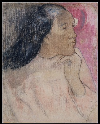 Tahitienne avec une fleur dans les cheveux (1892)