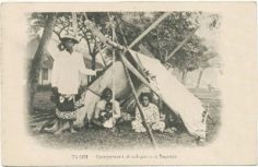 Campement de Tahitiens à Papeete